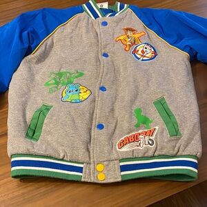 Disney Gray and Blue Jacket with Green Accents